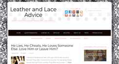 Desktop Screenshot of leatherandlaceadvice.com