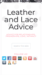 Mobile Screenshot of leatherandlaceadvice.com